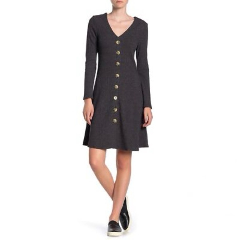 🆕 BOOHOO Ribbed Long Sleeve Dress Size 14